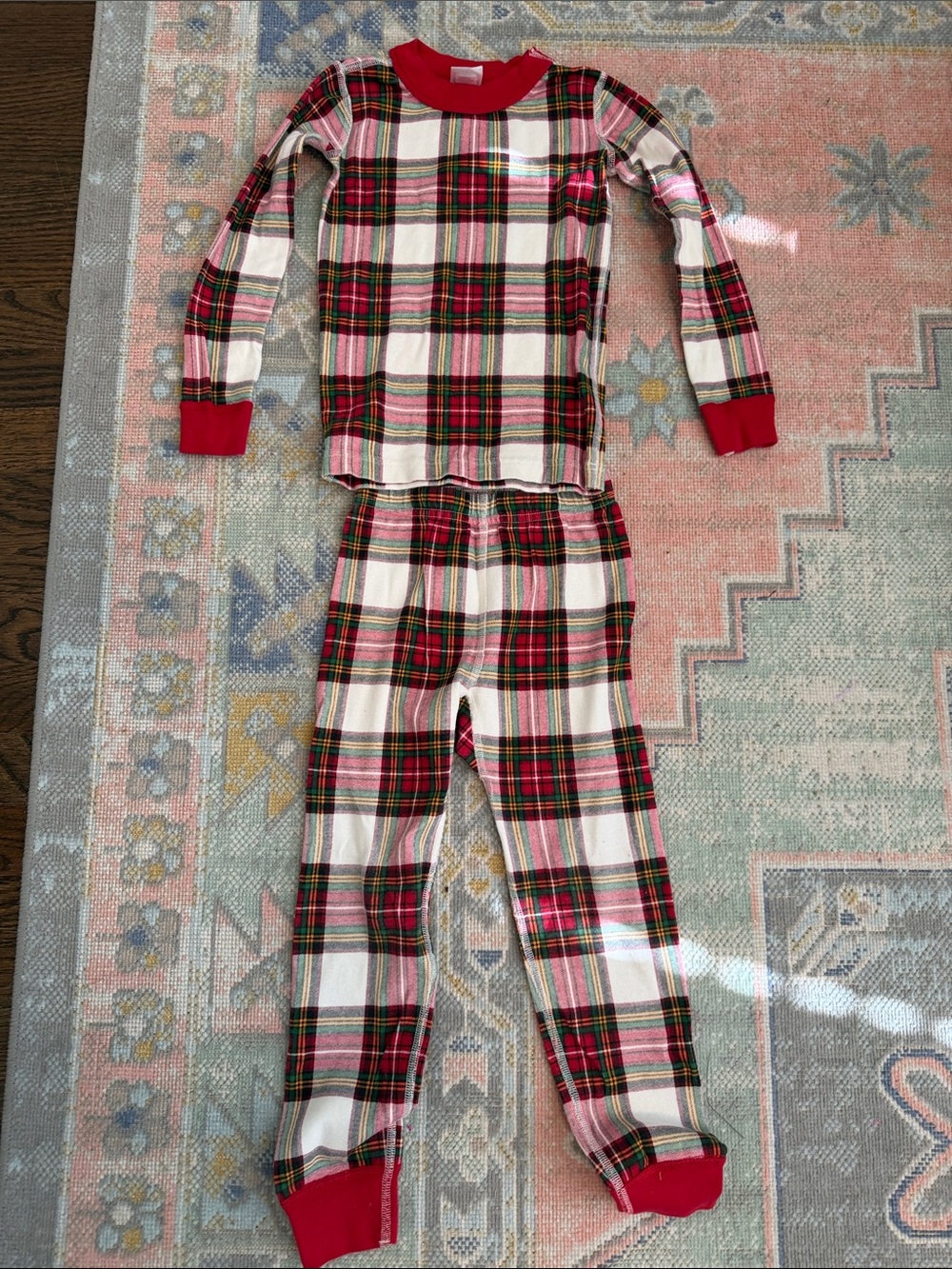 Hanna Andersson Holiday Red and White Plaid Kids Pajama Set (5)